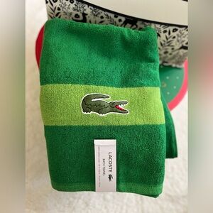 Lacoste Logo Bath Towel, 100% Cotton 30"x52"